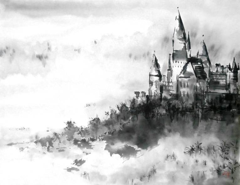 霧の古城